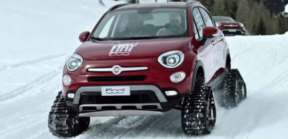 Fiat 500X SnowSki: inarrestabile con i cingoli